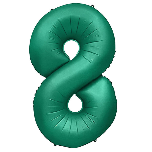 Foil Balloon Number 8 Green 32 Inch