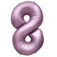 Number 8 Foil Balloon Purple Lilac