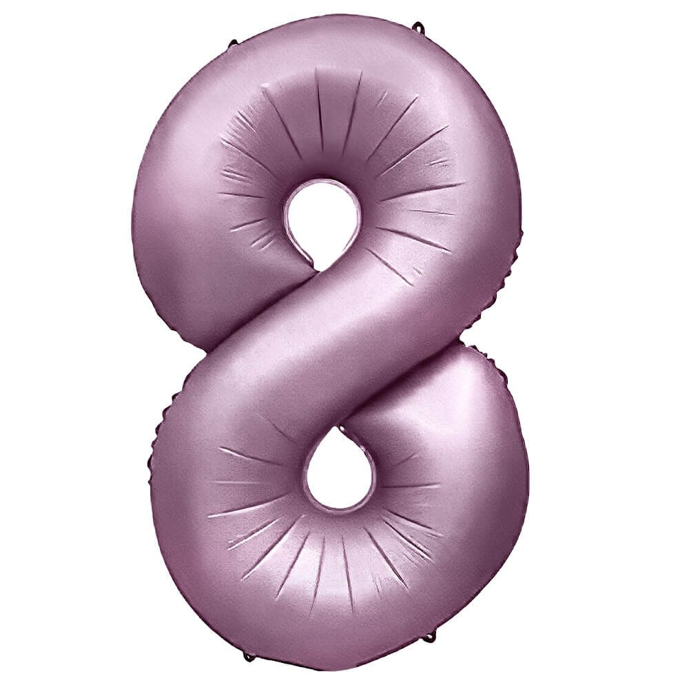 Number 8 Foil Balloon Purple Lilac