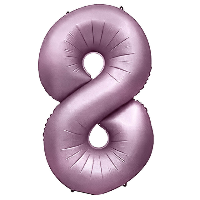 Number 8 Foil Balloon Purple Lilac
