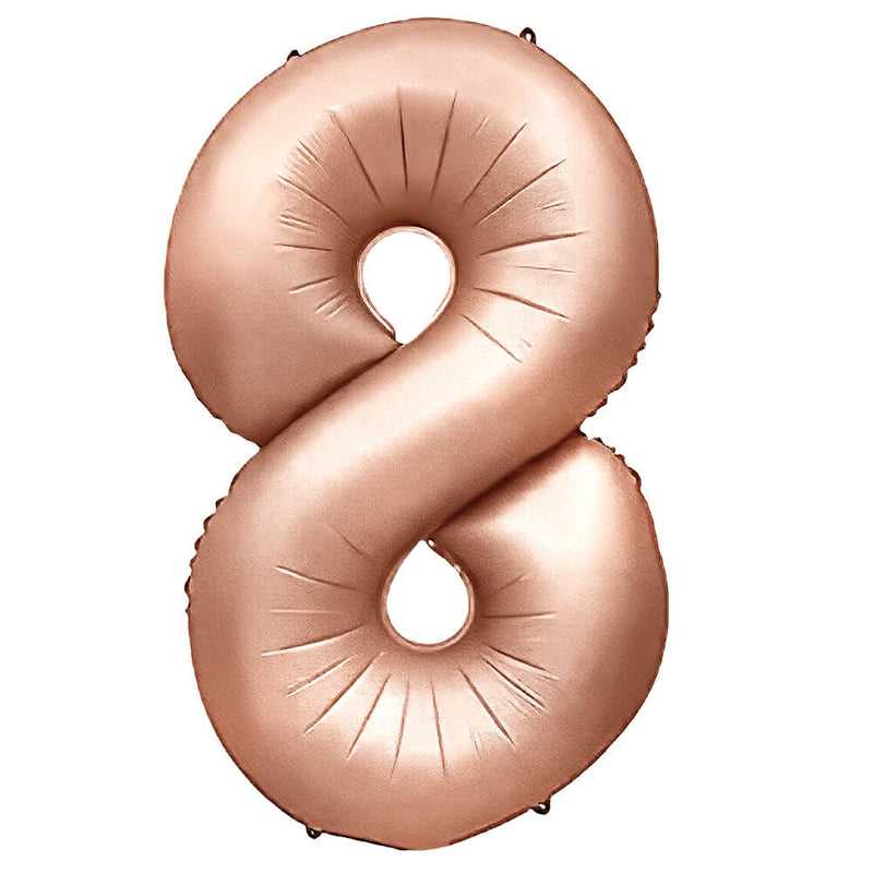 Foil Balloon Number 8 Rose Gold