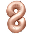 Foil Balloon Number 8 Rose Gold