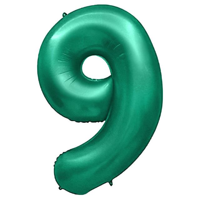 Number 9 Foil Balloon Green 32 Inch
