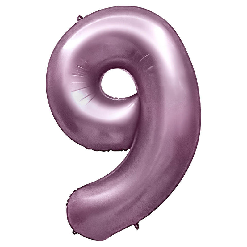 Number 9 Foil Balloon Purple Lilac