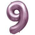 Number 9 Foil Balloon Purple Lilac