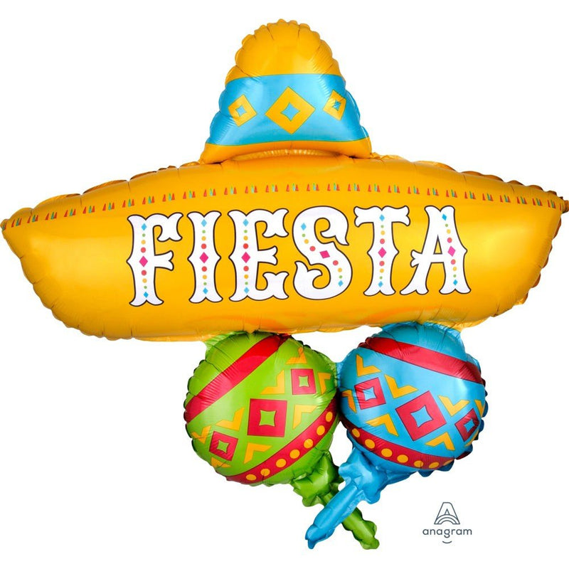 Foil Balloon Fiesta Cluster 32 Inch