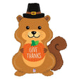 Pilgrim Squirrel Foil Balloon