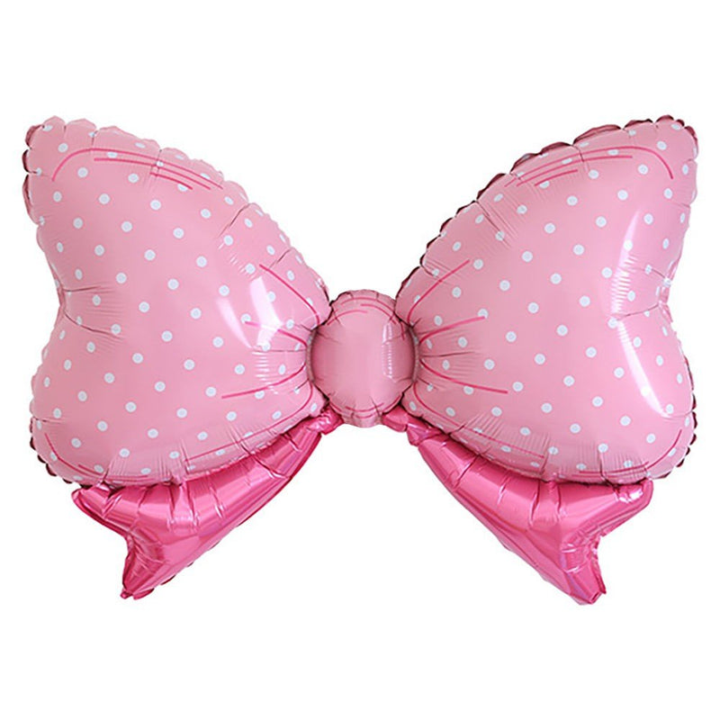 Pink Bow Polka Dots Foil Balloon