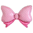 Pink Bow Polka Dots Foil Balloon