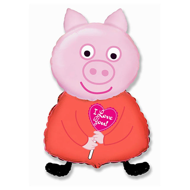 Foil Balloon Pink Pig 32 Inch