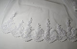 White Bridal Wedding Veil 32 Inch One Tier Embroidered