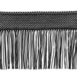 Black Ribbon Fringe Trim - 12"