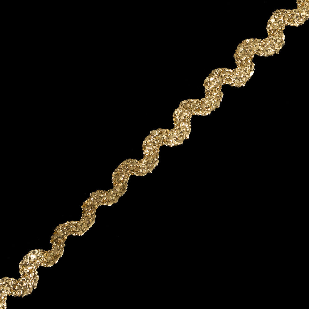 Gold Metallic Ric Rac Trim - 0.375"