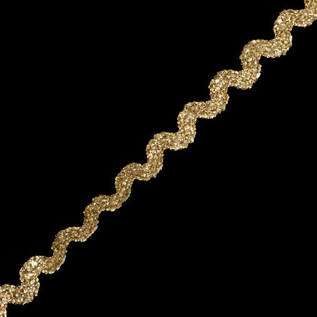 Gold Metallic Ric Rac Trim - 0.375"