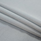 White and Gray Shadow Striped Silk and Cotton Woven
