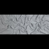 White and Gray Shadow Striped Silk and Cotton Woven
