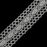 Metallic Silver Lace Trim - 1.75"