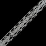 Metallic Silver Lace Trim - 1.75"