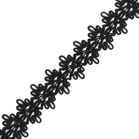 Black Loose Braided Cord - 1"