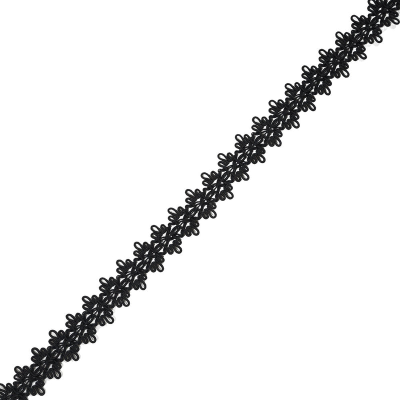 Black Loose Braided Cord - 1"