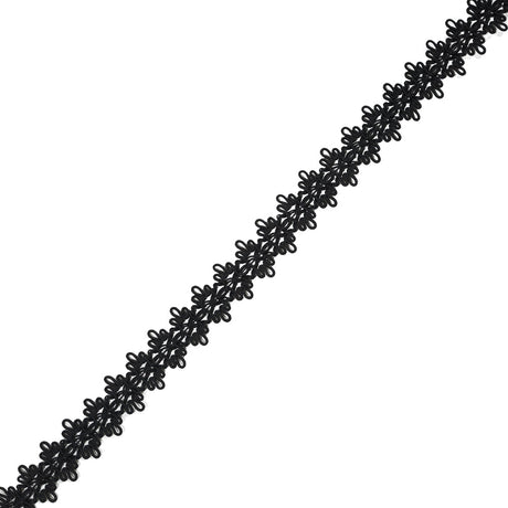 Black Loose Braided Cord - 1"