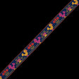 German Jacquard Ribbon with Birds and Mushrooms - 1"