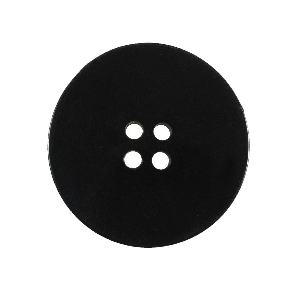Black 4-Hole Smooth Top Plastic Button - 45L/29mm