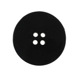 Black 4-Hole Smooth Top Plastic Button - 45L/29mm