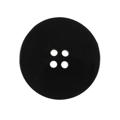 Black 4-Hole Smooth Top Plastic Button - 45L/29mm