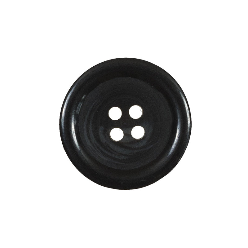 Black and Gray Swirled Plastic Button - 36L/23mm