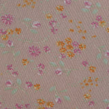 Orange Sherbet Floral Printed Polyester Mesh