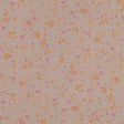 Orange Sherbet Floral Printed Polyester Mesh