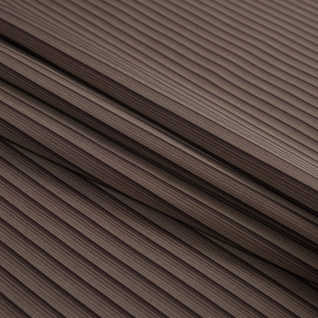 Brown and Taupe Striped Cotton Shirting