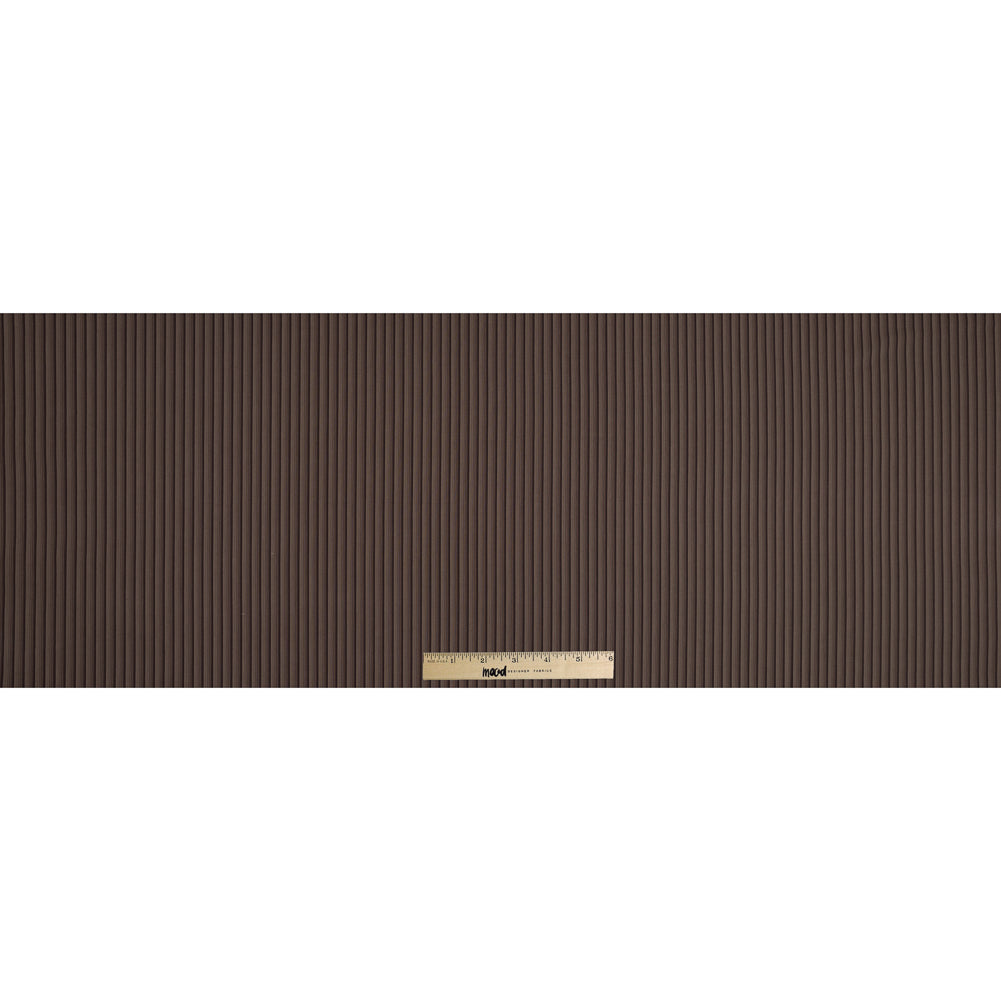 Brown and Taupe Striped Cotton Shirting