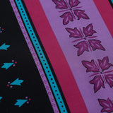 Famous NYC Designer Pink, Teal and Purple Printed Crepe de Chine Silk Panel