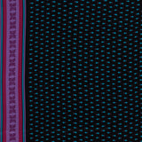 Famous NYC Designer Pink, Teal and Purple Printed Crepe de Chine Silk Panel