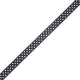 Black and White Polka Dotted Grosgrain Ribbon - 0.625"