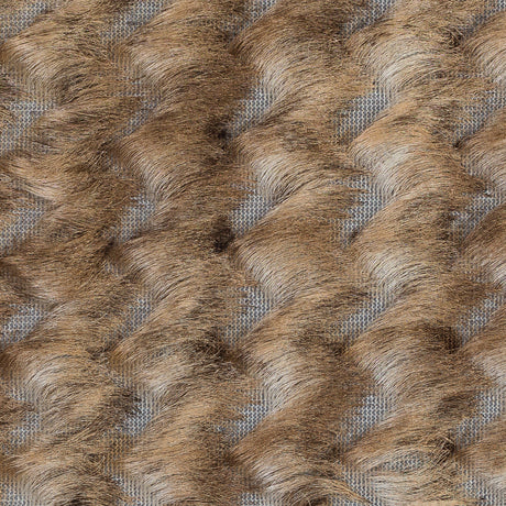 Beige and White Chevron Fringe Fabric