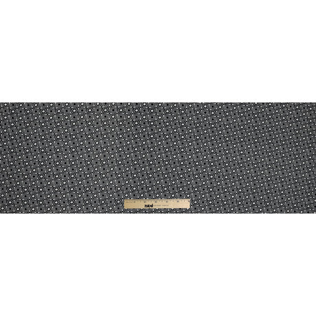 Black and Ivory Geometric Polyester Crepe