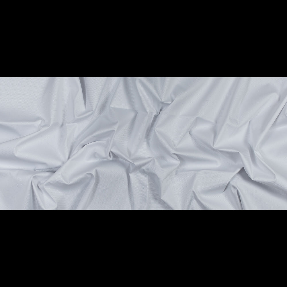White Stretch Woven Cotton Pique