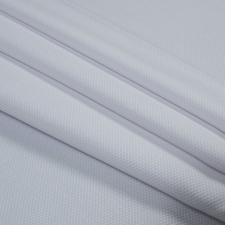 White Stretch Woven Cotton Pique