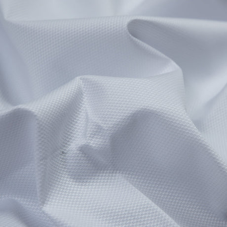White Stretch Woven Cotton Pique