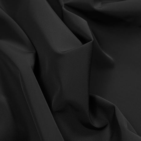 Water-Resistant Polyester Twill - Black - Fisher Collection