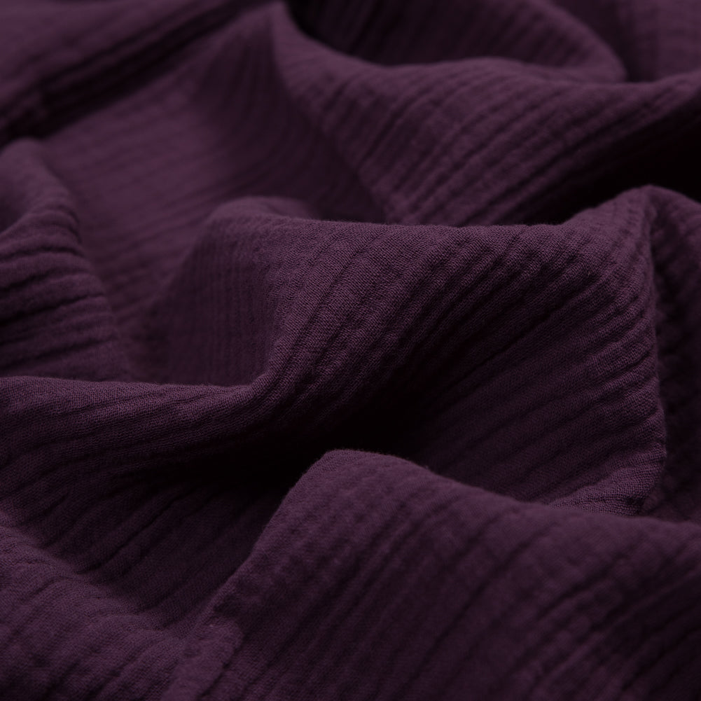 Double Cotton Gauze - Plum - Talamanca Collection