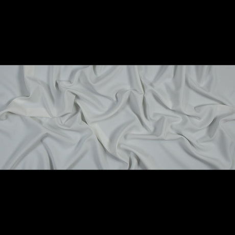 White Stretch Polyester 4-Ply Crepe