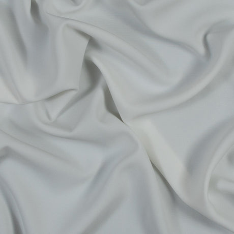 White Stretch Polyester 4-Ply Crepe