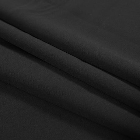 Black Stretch Polyester 4-Ply Crepe