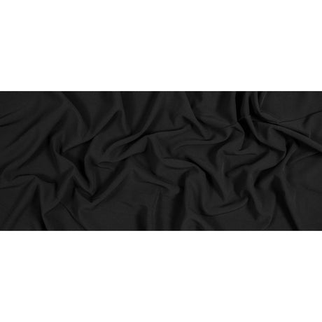 Black Stretch Polyester 4-Ply Crepe
