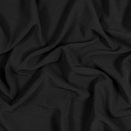 Black Stretch Polyester 4-Ply Crepe