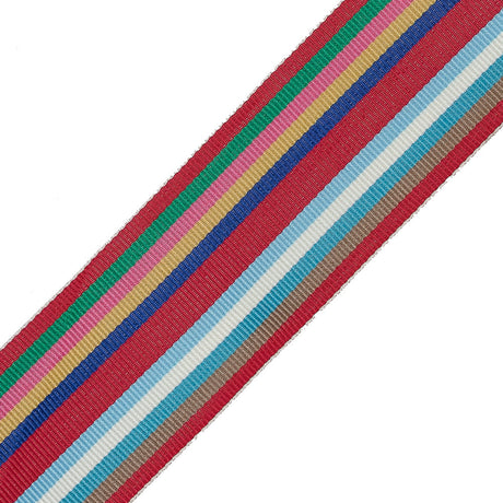 Multicolor Barcode Stripes Grosgrain Ribbon - 1.5"